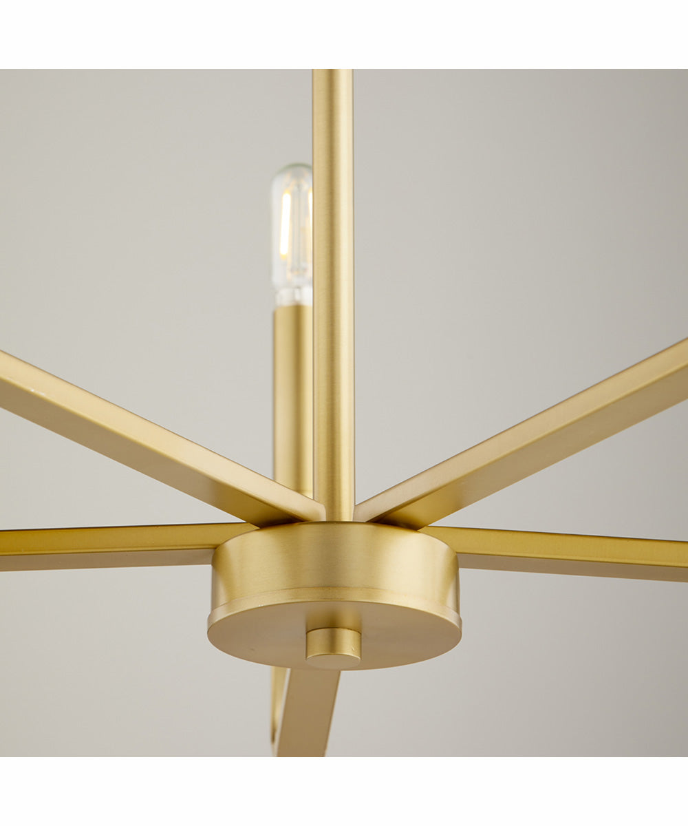 Tempo 6-light Chandelier Aged Brass
