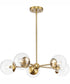 Atwell 5-Light Mid-Century Modern Chandelier Brushed Bronze