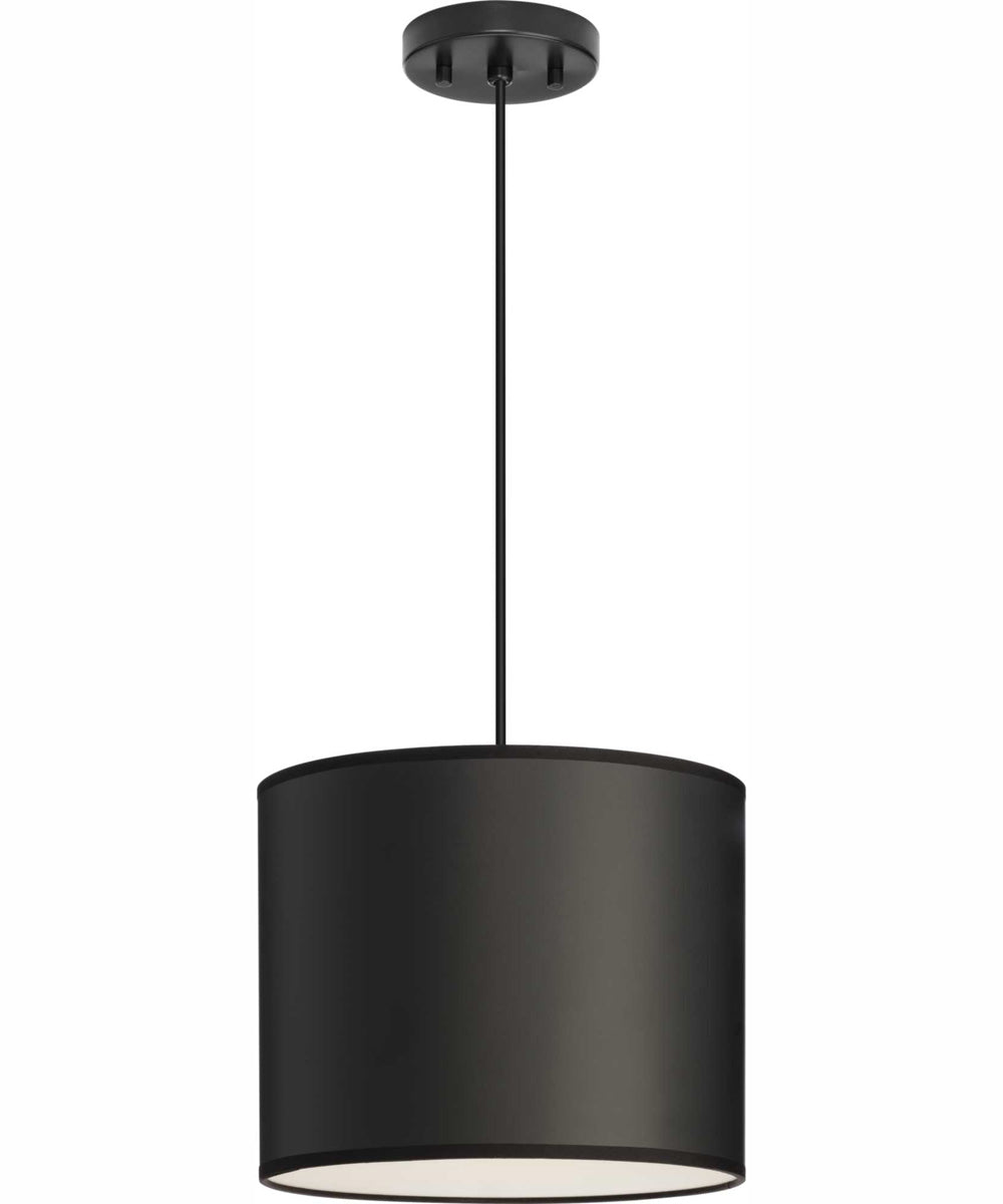 Markor 1-Light Black Parchment Shade Transitional Pendant Brushed Nickel;Matte Black;Vintage Brass