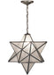18"W Moravian Star Clear Seeded Pendant