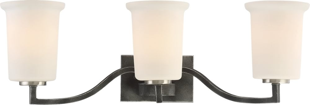 24"W Chester 3-Light Vanity & Wall Iron Black