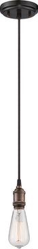 5"W Vintage 1-Light Pendant Rustic Bronze