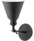 1-light Wall Mount Light Fixture Textured Black