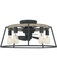 Brockton 5-light Fandolier Ceiling Fan Grey Ash