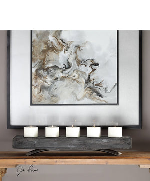 12"H Callum Wooden Candleholder