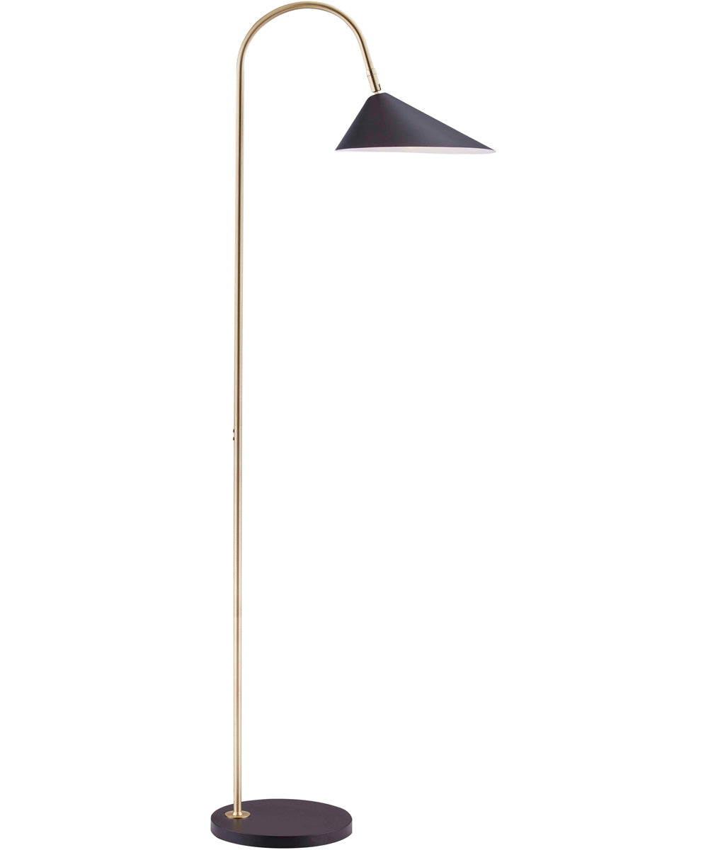 Jerome 1-Light Floor Lamp Gold/Black Metal Shade