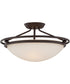 Ashland Extra Large 3-light Semi Flush Mount Western Bronze