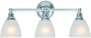 24"W Bradley 3-Light Bath Vanity Light Chrome