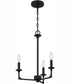 Prescott Medium 3-light Chandelier Matte Black