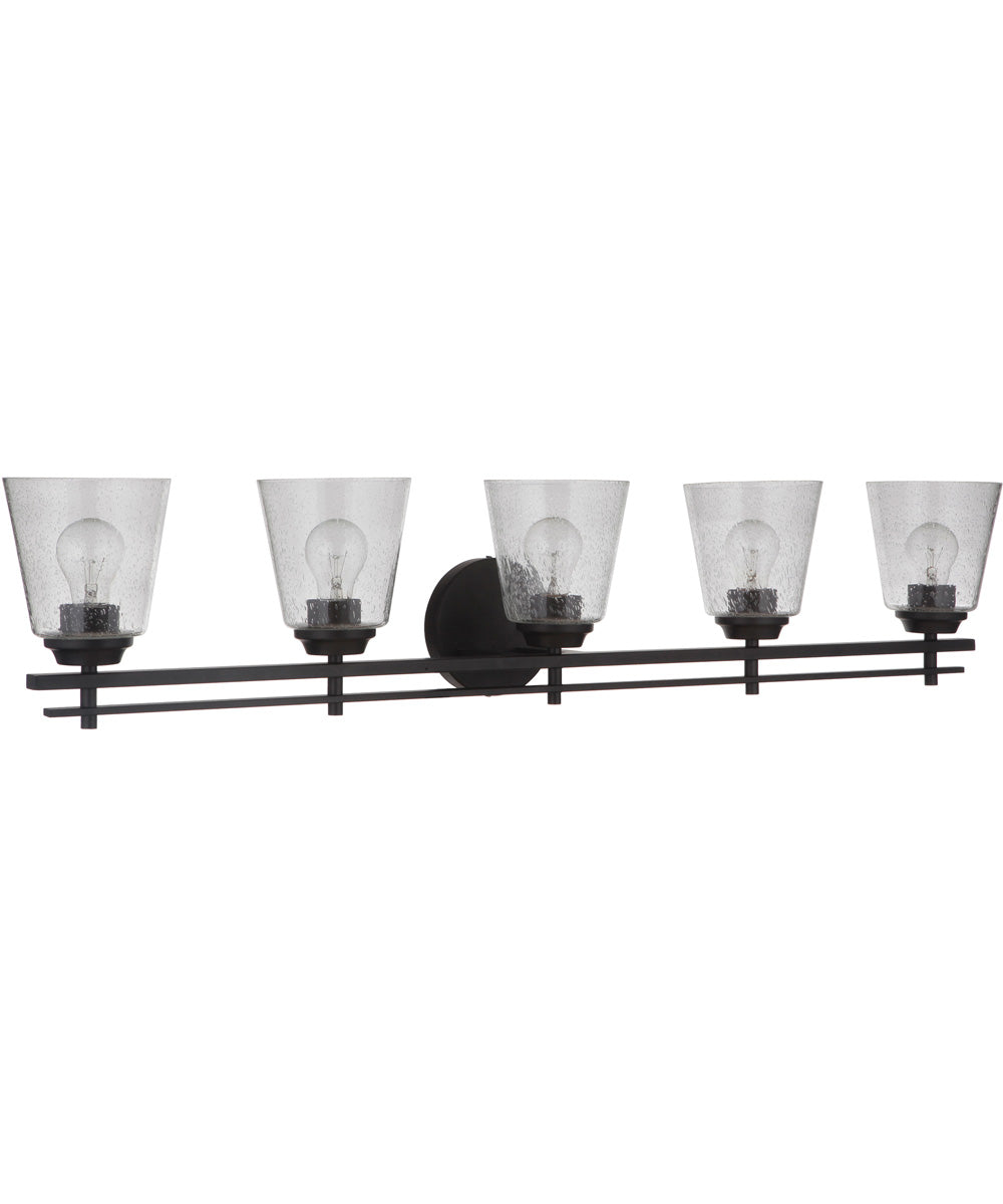Drake 5-Light Bath Vanity Light Flat Black