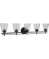 Drake 5-Light Bath Vanity Light Flat Black