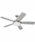 54" Drew 1-Light Ceiling Fan Brushed Polished Nickel