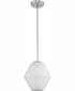 Copeland 1-Light Mid-Century Modern Pendant Brushed Nickel