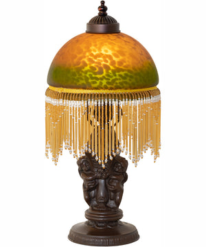 17" High Roussillon Cherub With Lantern Mini Lamp