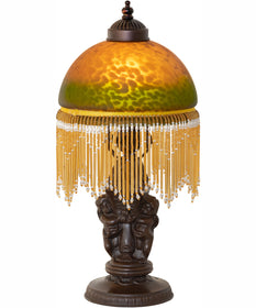 17" High Roussillon Cherub With Lantern Mini Lamp