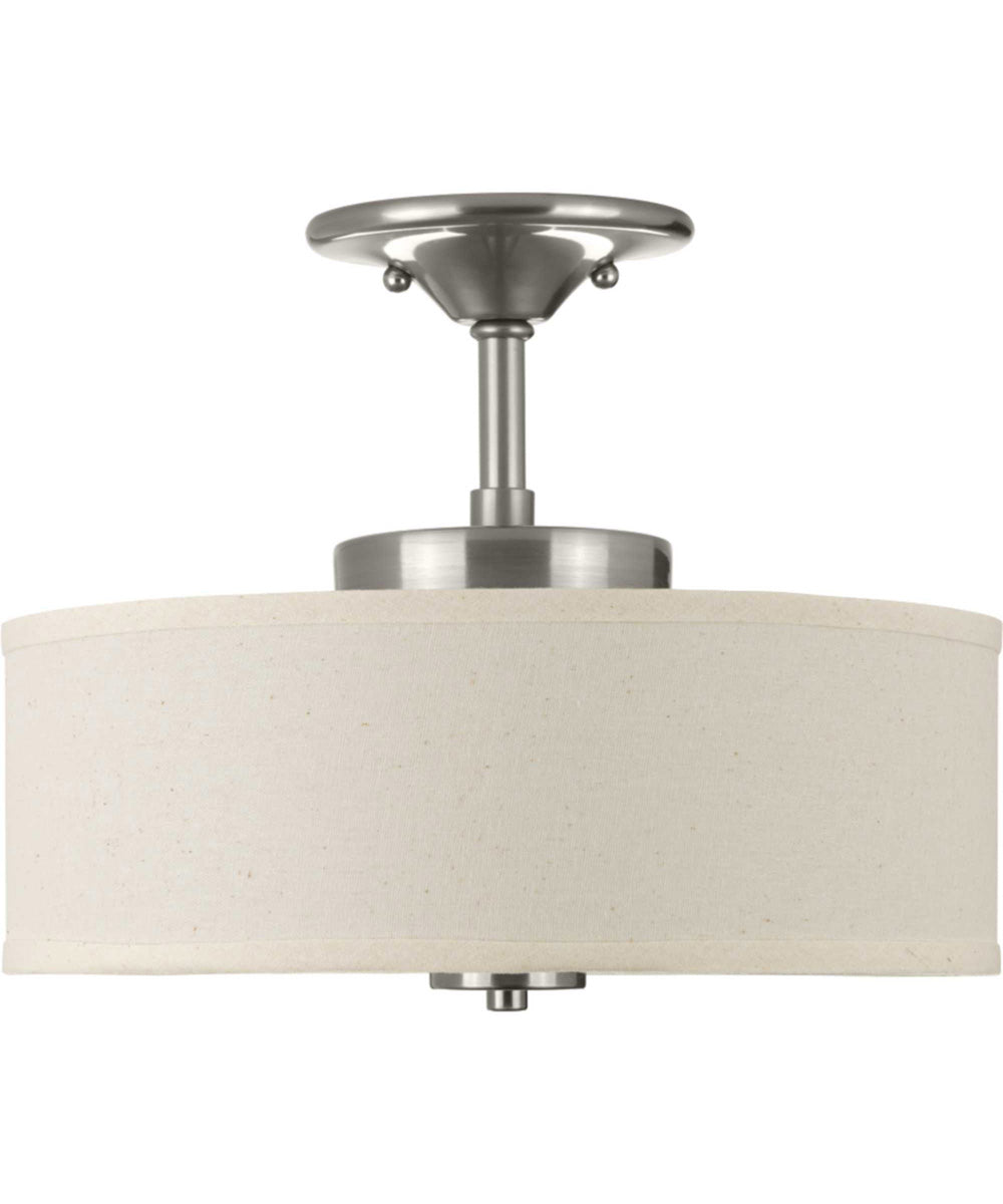 Inspire 1-Light 13" LED Semi-Flush Mount Brushed Nickel
