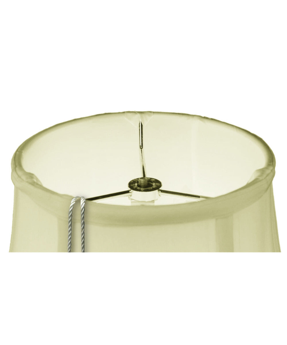 18"W x 14"H  Bell Shantung Lamp Shade Tassel Eggshell