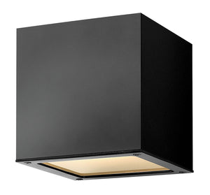 6"H Kube 1-Light Small Outdoor Wall Light in Satin Black