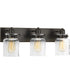 Calhoun 3-Light Clear Glass Farmhouse Bath Vanity Light Antique Bronze