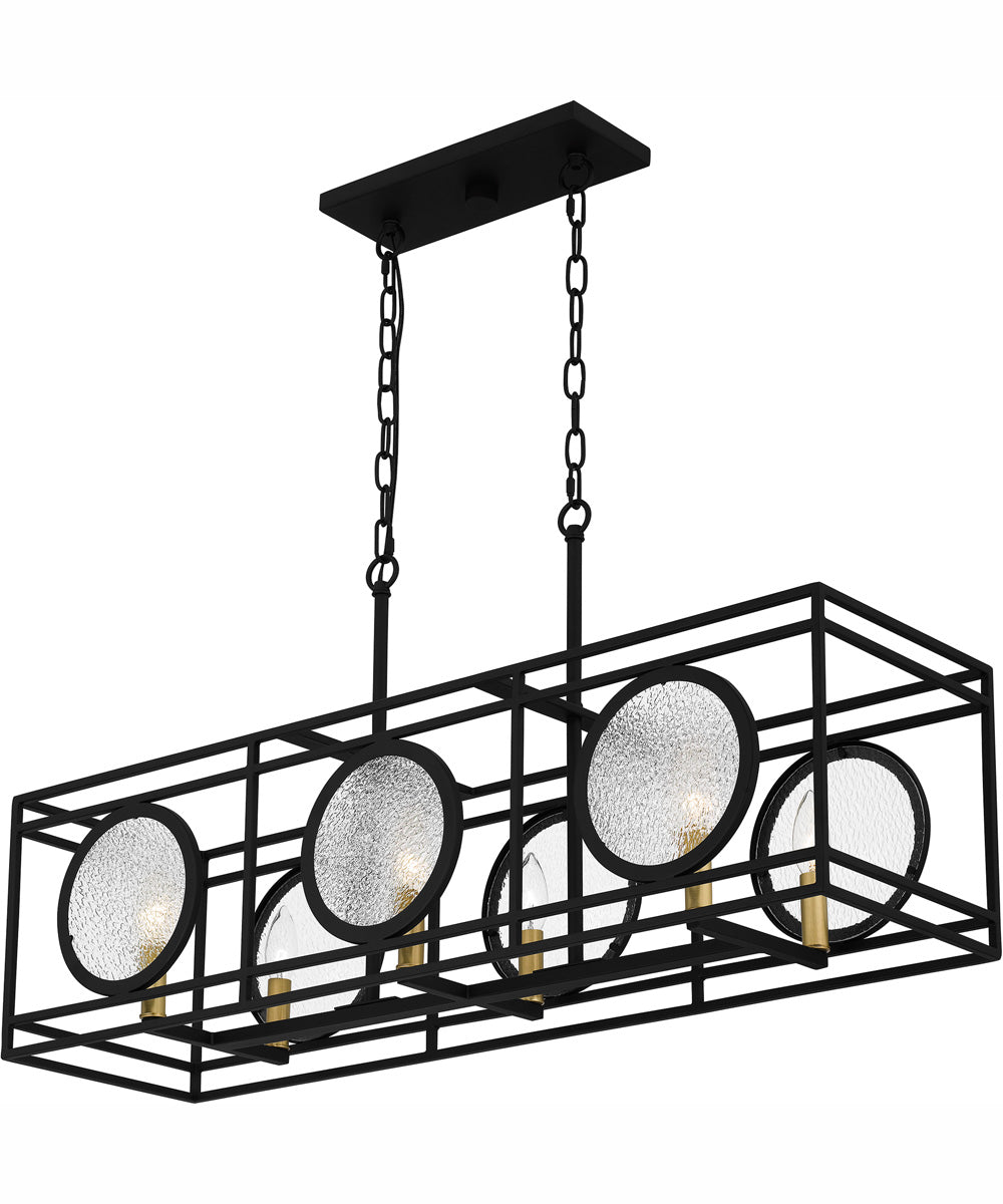 Chalamont Medium 6-light Island Light Earth Black