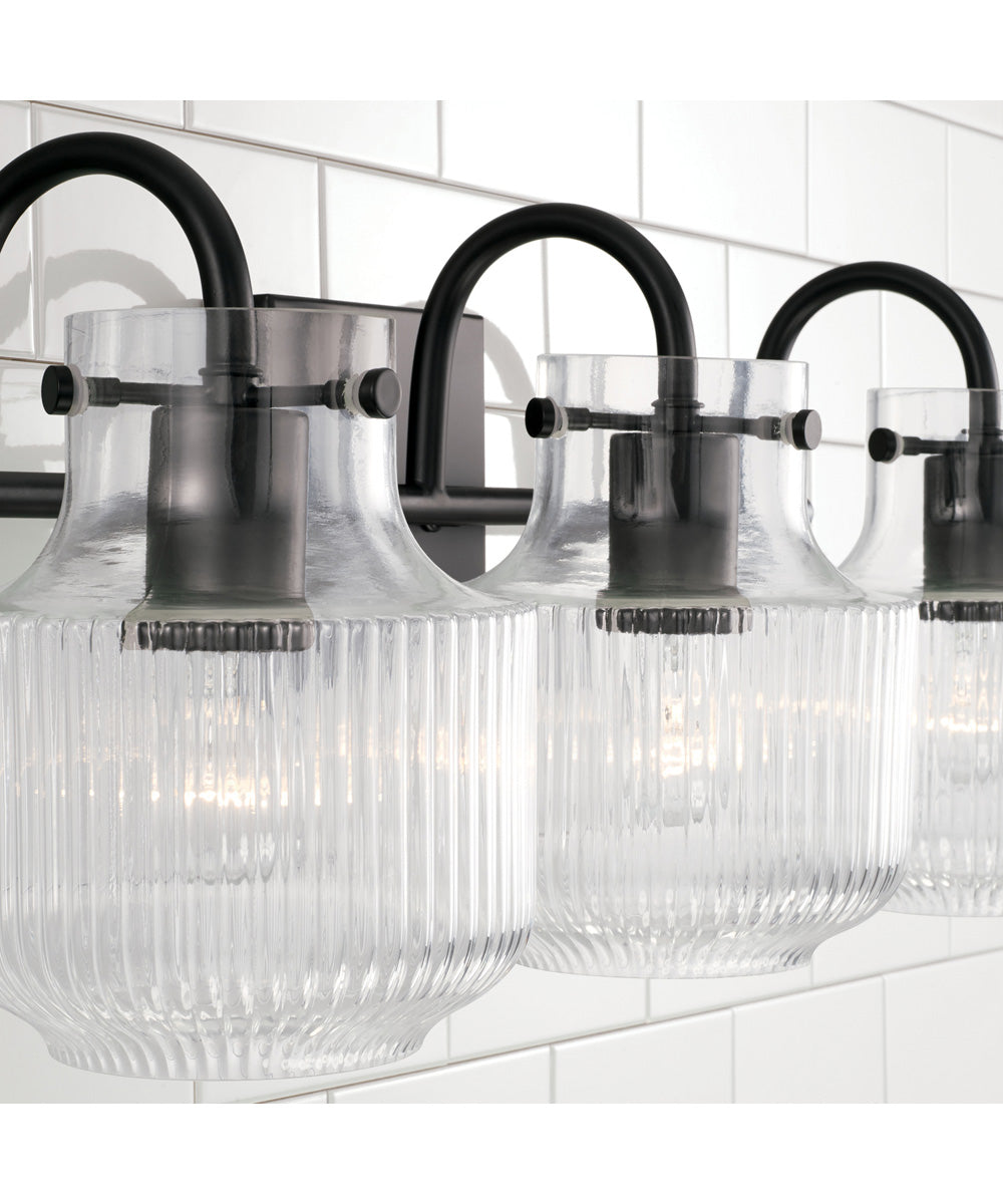 Nyla 3-Light Vanity Matte Black