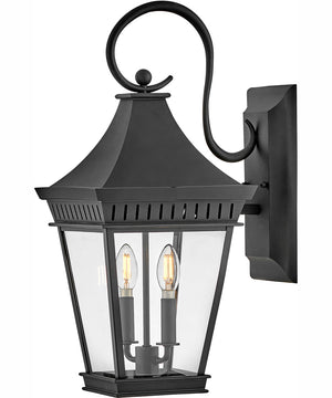 Chapel Hill 2-Light Medium Wall Mount Lantern in Museum Black