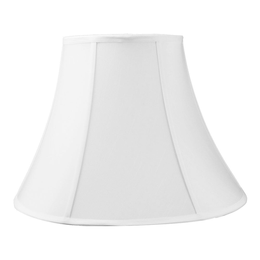 18"W x 14"H White Bell Shantung Lampshade