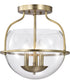 Amado 3-Light Close-to-Ceiling Vintage Brass