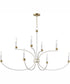 Charlton 8-Light Chandelier Weathered White/Gold Leaf