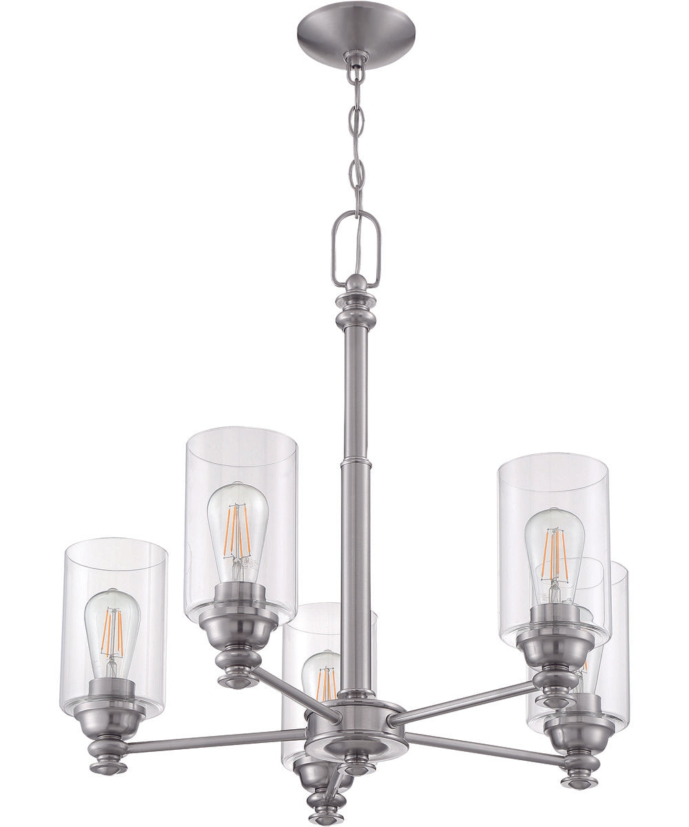 Dardyn 5-Light Chandelier Brushed Polished Nickel
