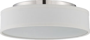 13"W Heather 1-Light LED Close-to-Ceiling Polished Nickel