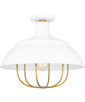 Darmody 1-light Semi Flush Mount White Lustre