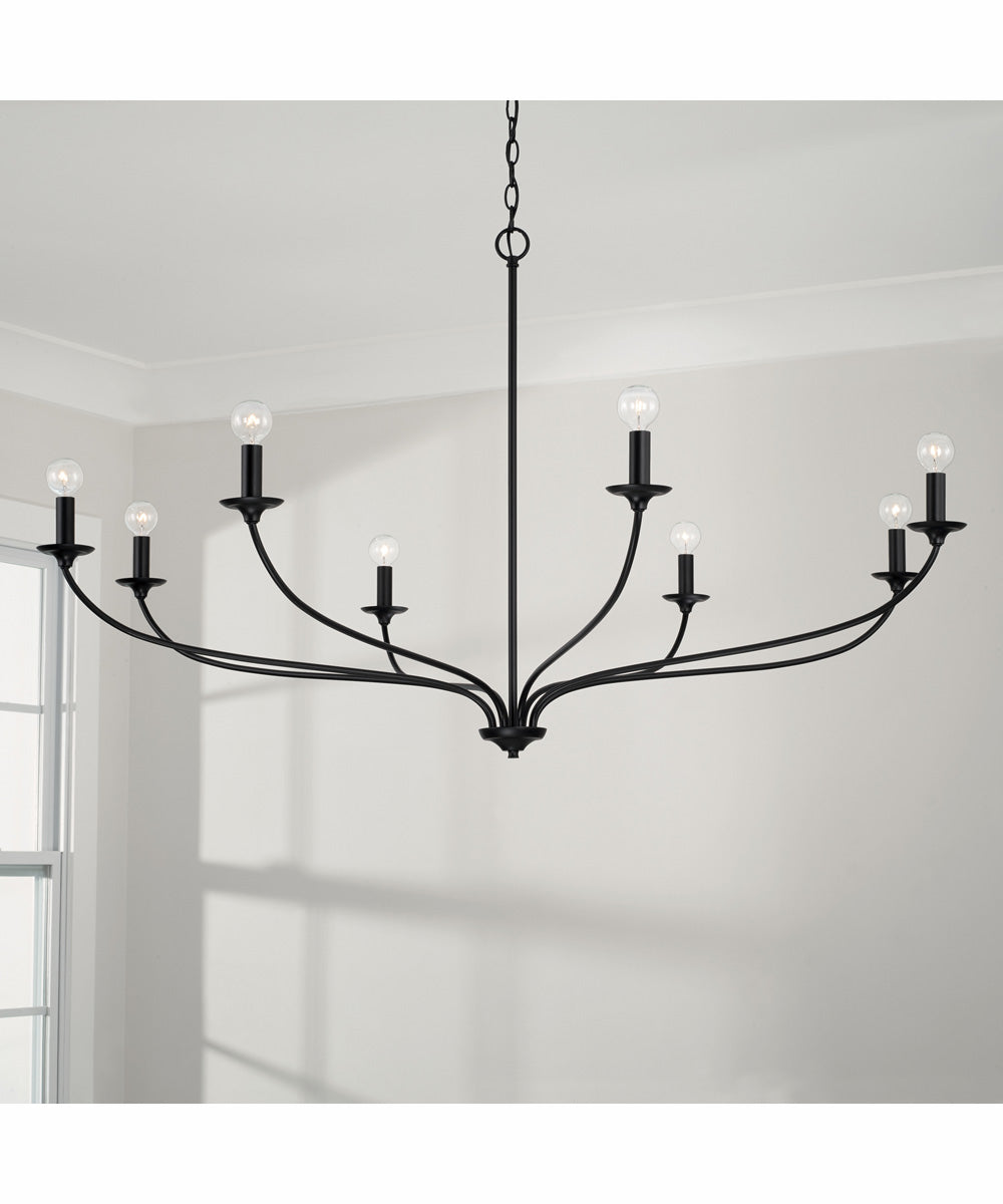 Dolan 8-Light Chandelier Matte Black