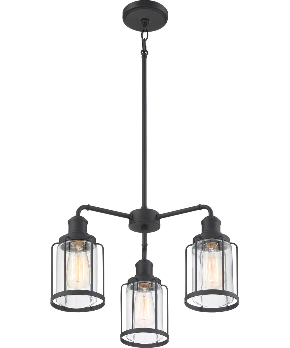 Ludlow 3-light Chandelier Earth Black