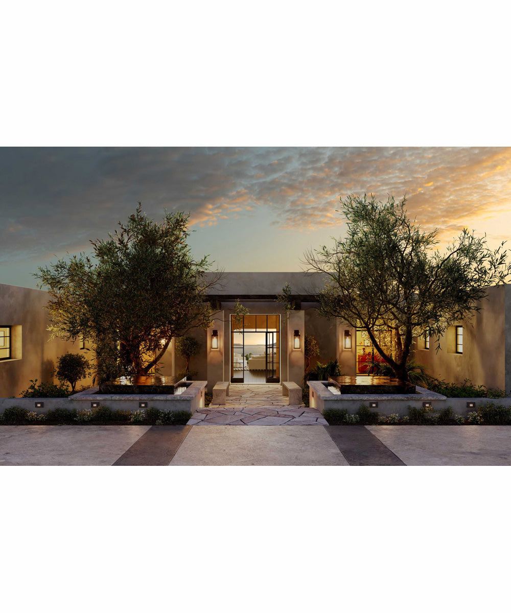 Walcott 1-Light Modern Farmhouse Outdoor Large Wall Lantern Textured Black