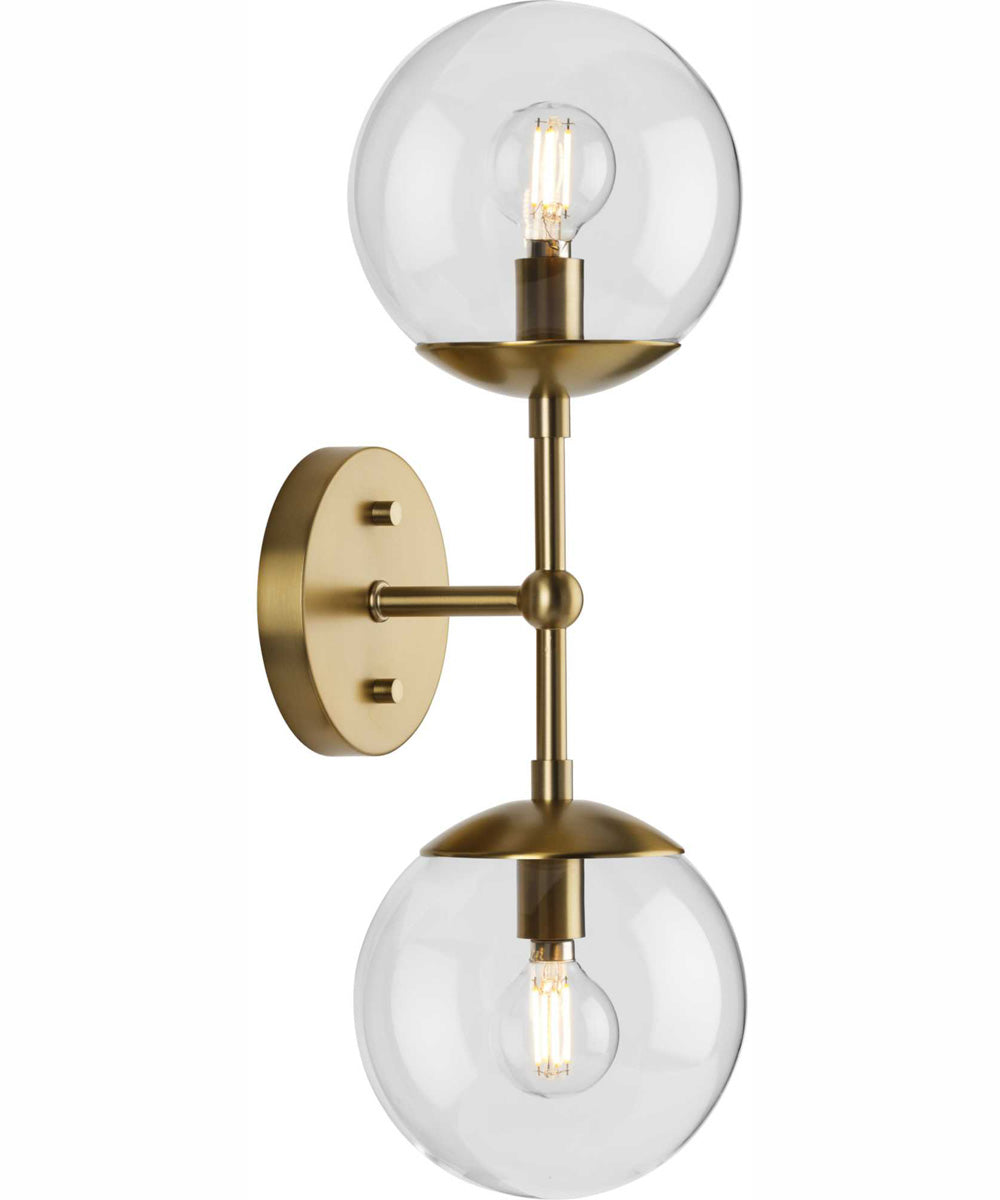 Atwell 2-Light Mid-Century Modern Wall Sconce Brushed Bronze