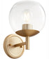 Lyon 1-light Wall Mount Light Fixture Aged Brass