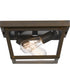 Rue De Royal 2-light Flush Mount Industrial Bronze