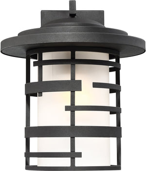 11"W Lansing 1-Light Outdoor Wall Lantern Textured Black