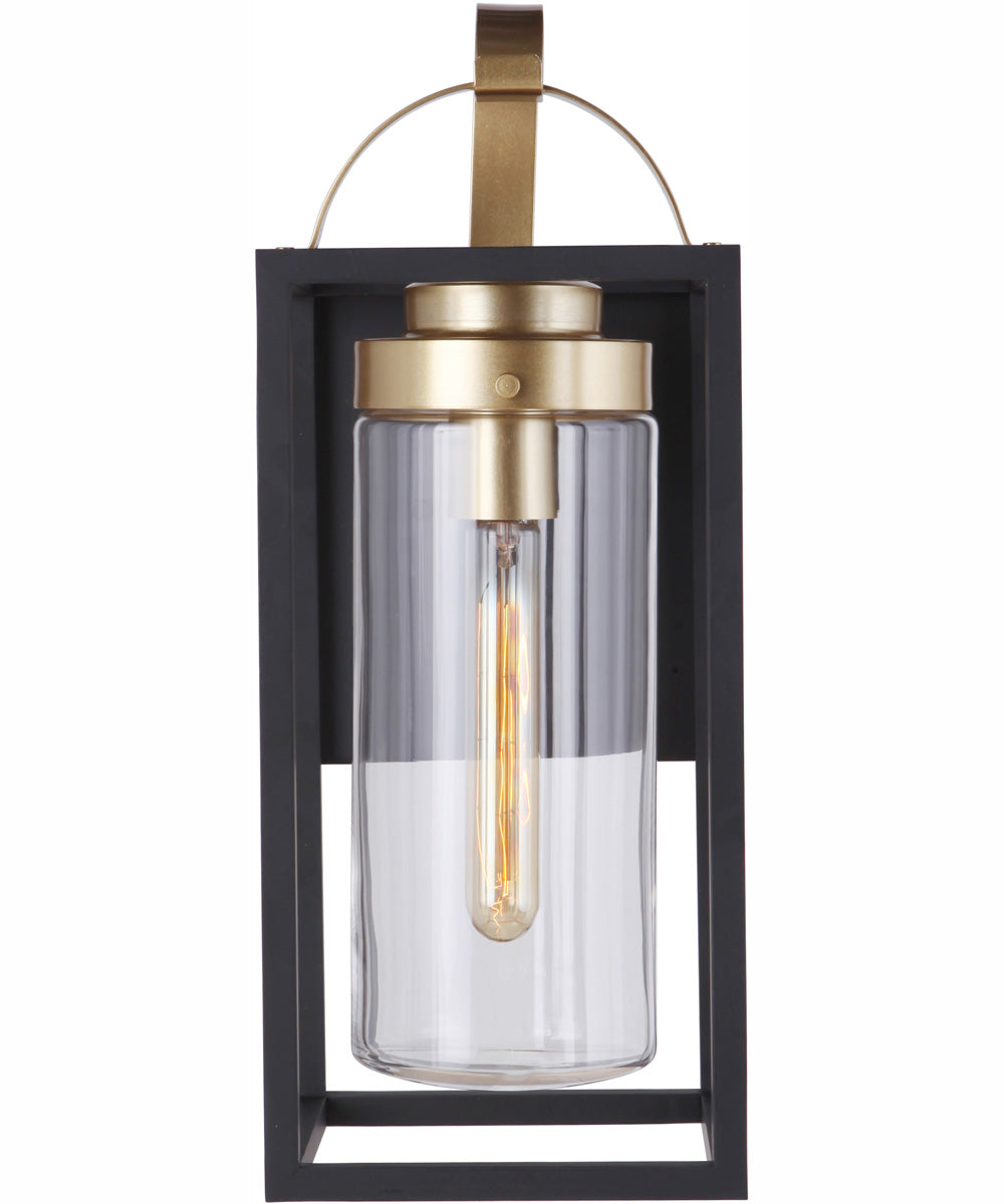 Neo 1-Light Outdoor Wall Lantern Midnight Satin Brass