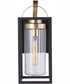 Neo 1-Light Outdoor Wall Lantern Midnight Satin Brass