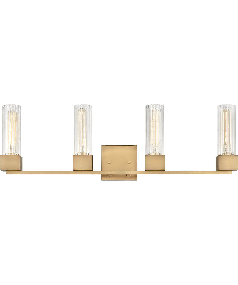 Xander 4-Light Vanity in Heritage Brass