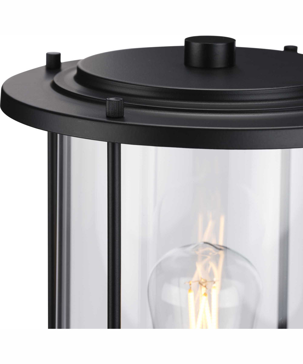 Gunther 1-Light Modern Farmhouse Post Lantern Matte Black