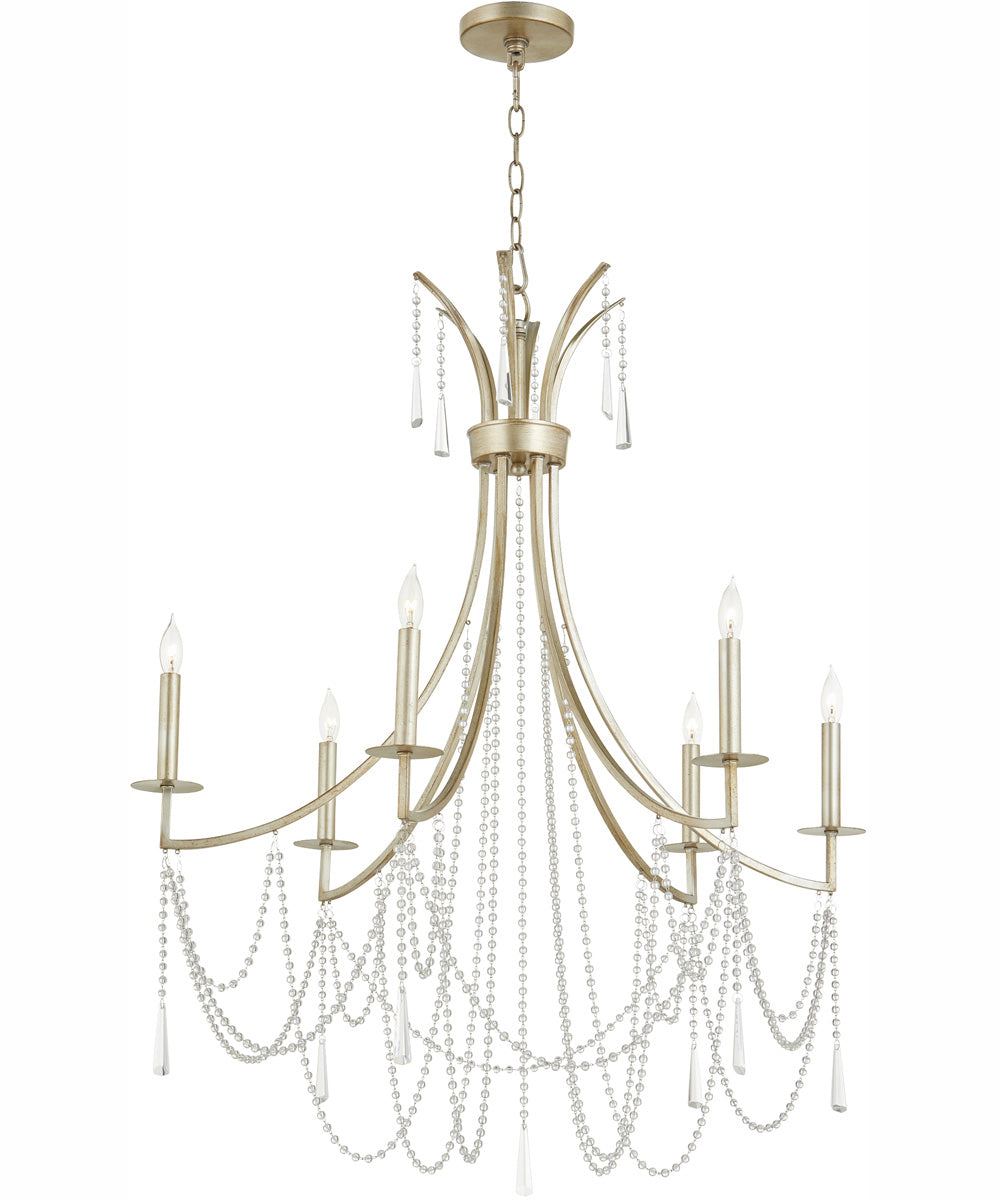 Malin 6-light Chandelier Antique Silver