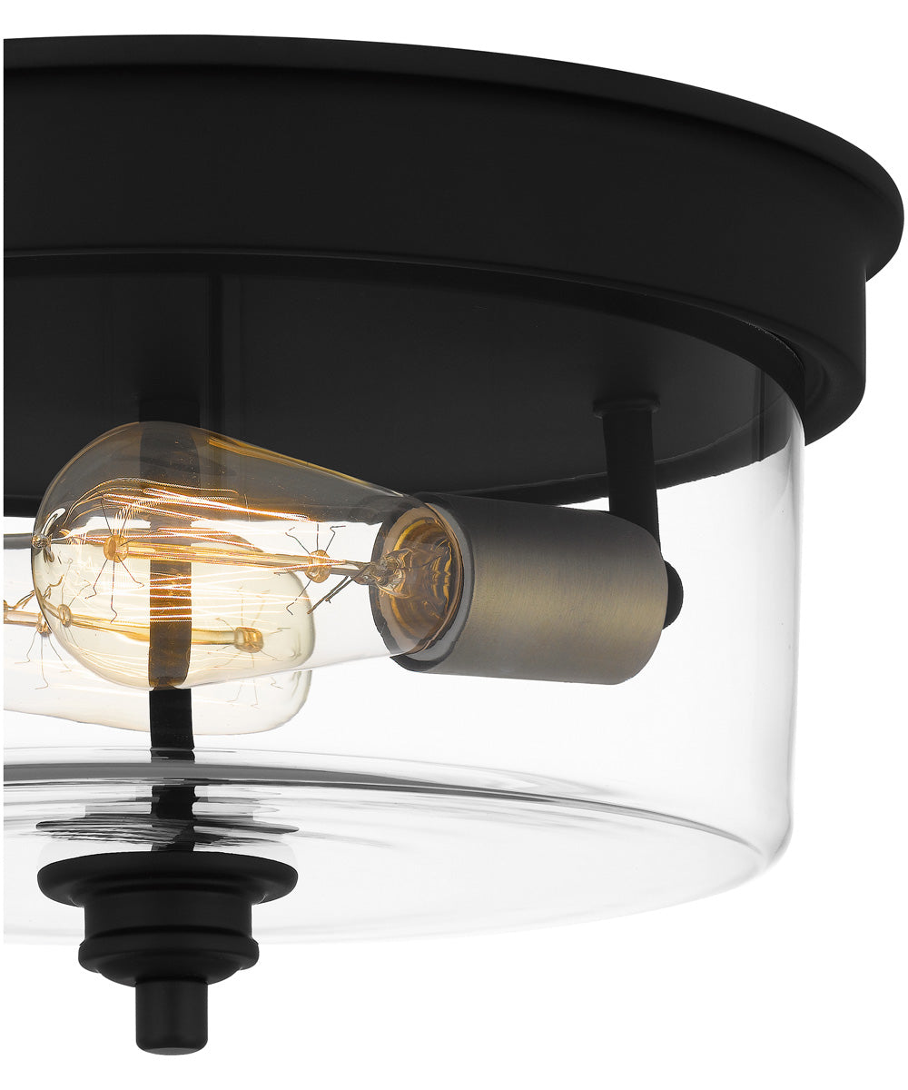 Cox 2-light Flush Mount Matte Black