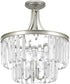 Glimmer 3-Light 19" Semi-Flush Convertible Silver Ridge