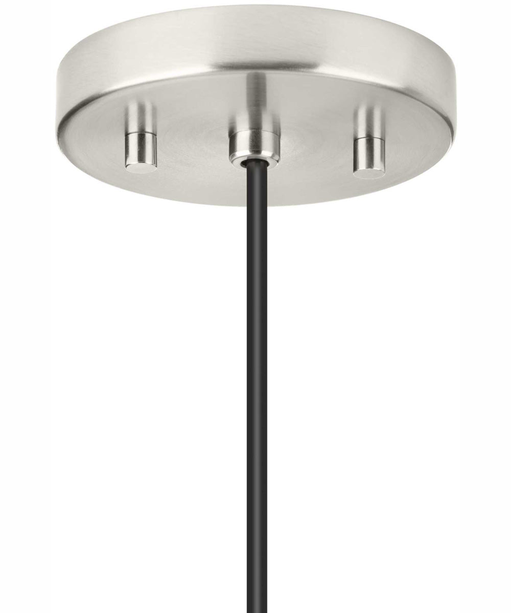 Markor 1-Light Black Parchment Shade Transitional Pendant Brushed Nickel;Matte Black;Vintage Brass