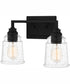 McIntire Medium 2-light Bath Light Matte Black