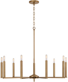Portman 9-Light Chandelier Aged Brass