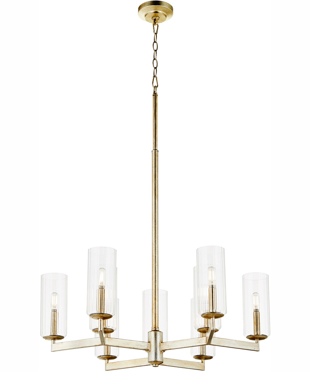 Merrick 9-light Chandelier Aged Silver Leaf